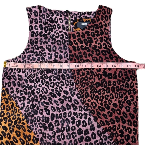 **HP** Maeve Anthropology Wynn Tunic Animal Print Color Block Dress - Picture 8 of 10